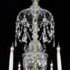 A George III Adam Period Cut Glass 12 Light Chandelier