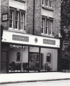 Apter Fredericks shop front in the late 1970s